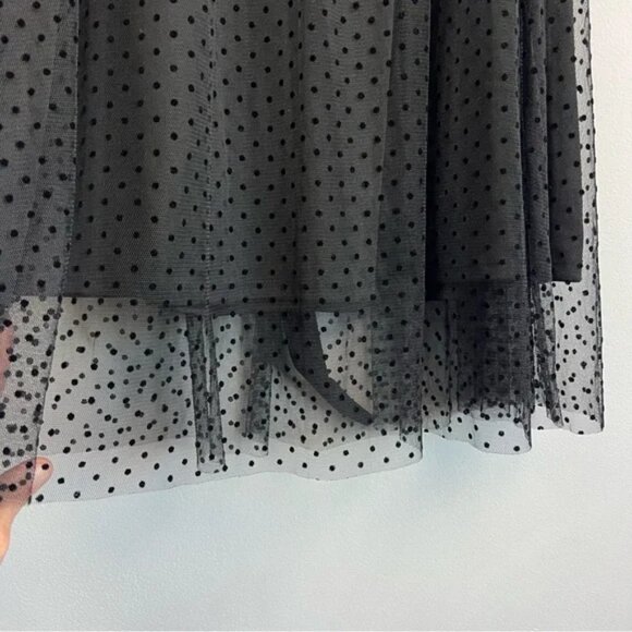 Jason Wu Black Illusion Dot Mesh Midi Dress Size 6 Sweatheart Bodice - Picture 6 of 12